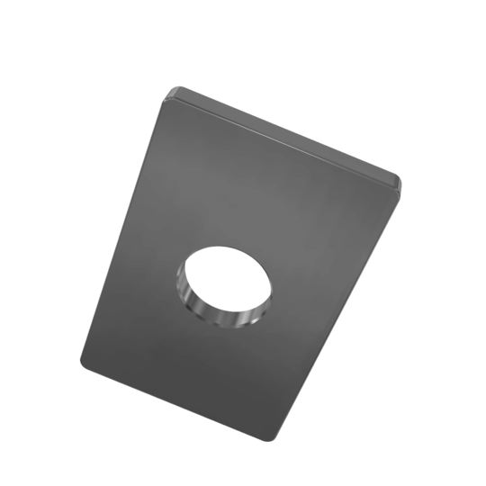 Titanium 2 by 3 Inch Allied Titanium Rectangular Flat Washer 0.250 Thick with 13/16 inch Centered Hole